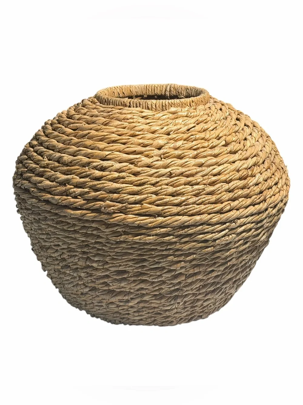 Crate&Barrel Woven Seagrass Decorative Basket Vase - Natural